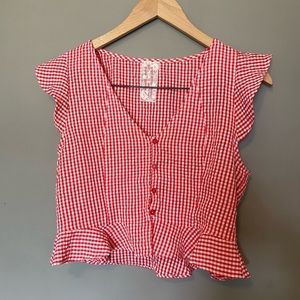 Sadie + Sage Gingham Top